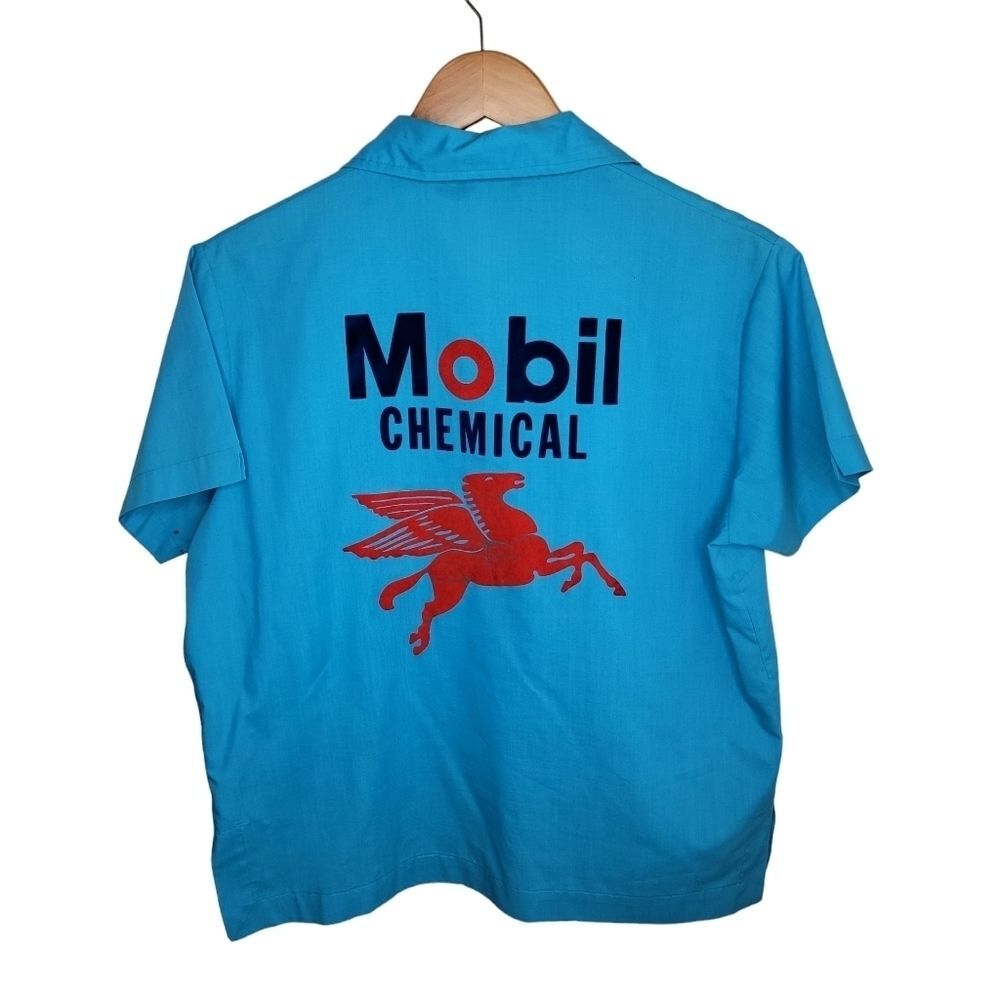Mobil Chemicals Imperial Vintage Bowling Shirt Size 36/Small